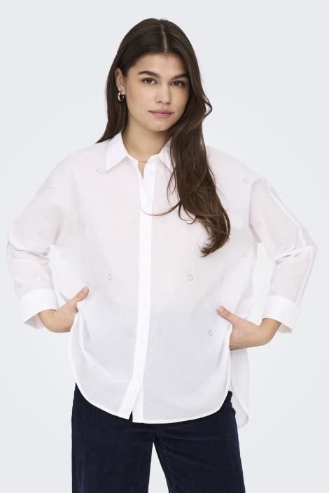 Only onlnew lina grace ls emb shirt noos